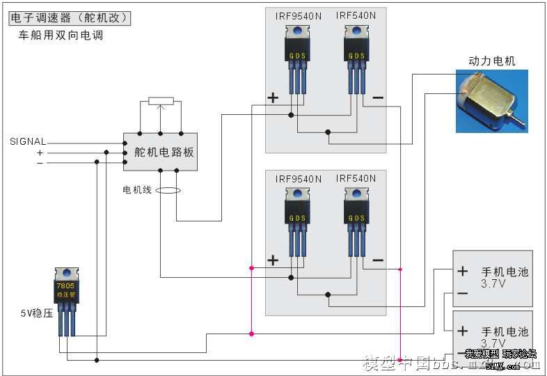 关于舵机电路板改造成为微型双向电调的疑问