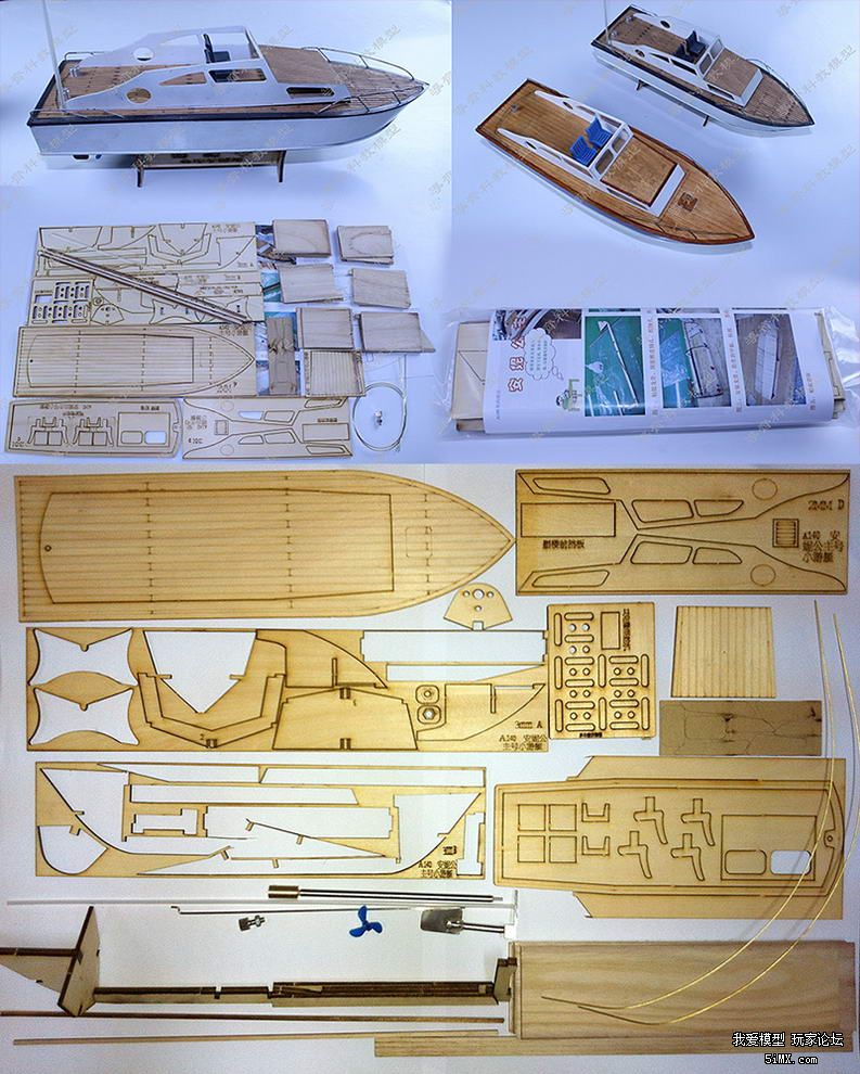 第一次独自制作木船模型。安妮公主号木质电动小游艇，制作进度随时更新 