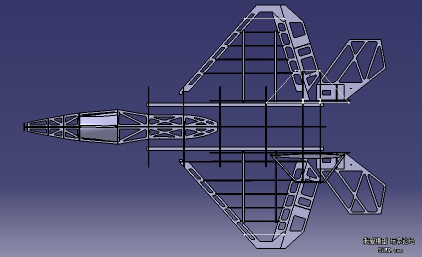 f22全轻木蒙皮结构建模制作过程(多图)新手发帖,请多指教 模型大