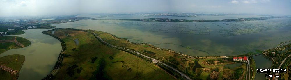 苏州阳澄湖独墅湖月亮湾全景图