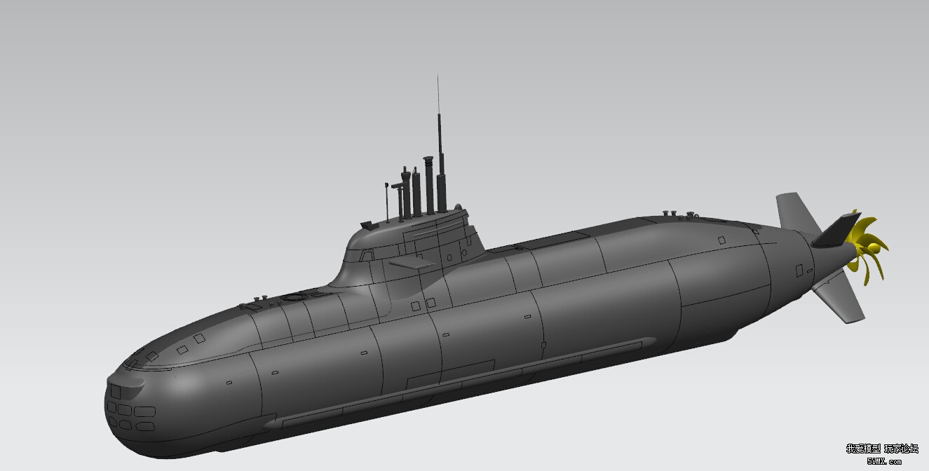 德国u212潜艇3d数模图