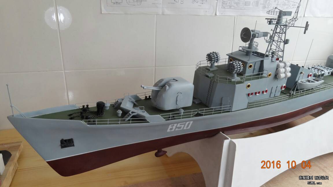 新手新做前苏联"别佳"护卫舰完工图,更新试航图及视频