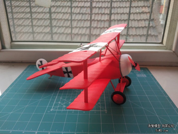 【爱因制造】fokker dr1(福克dr1)红色男爵3翼机