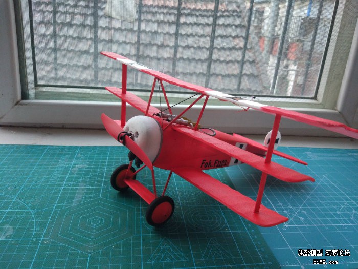 【爱因制造】fokker dr1(福克dr1)红色男爵3翼机