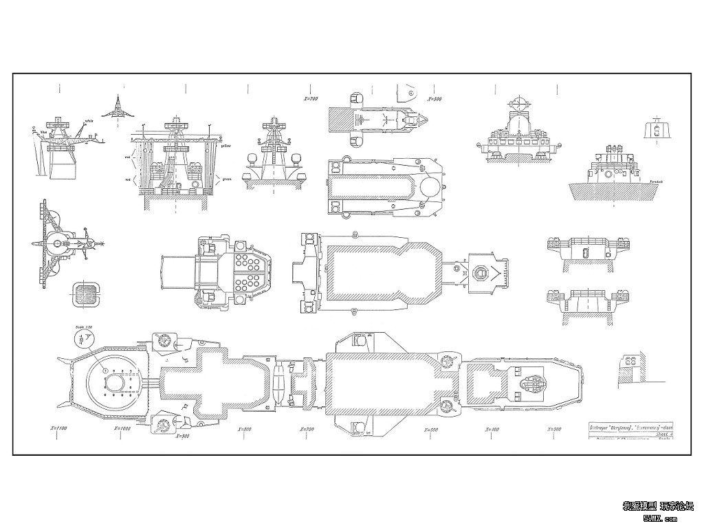 现代级反舰驱逐舰精品图纸资料 - 像真船模讨论区-5imx.