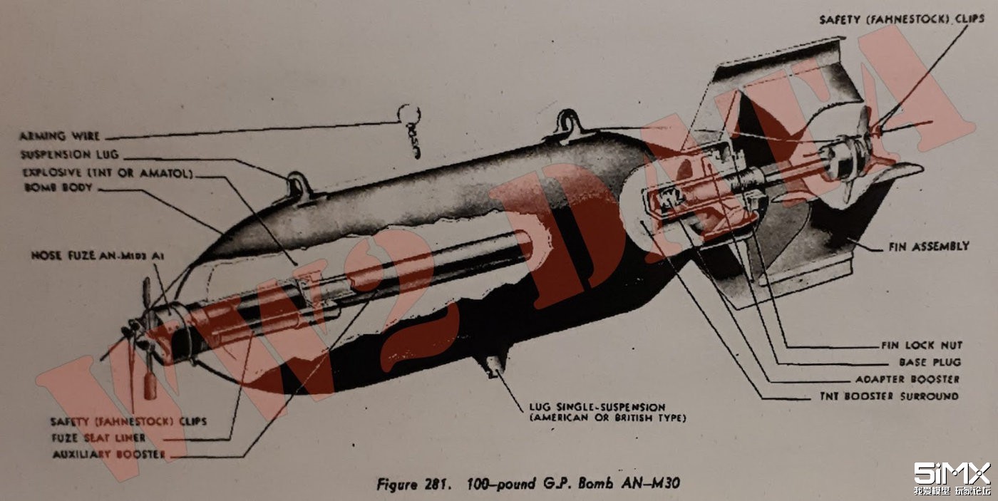 美国的an-m30型100磅航弹