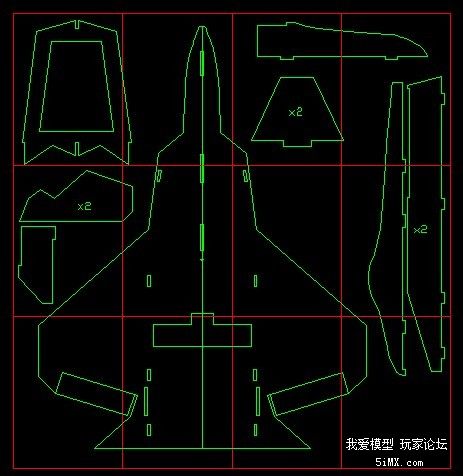向导版f22带副翼cad图