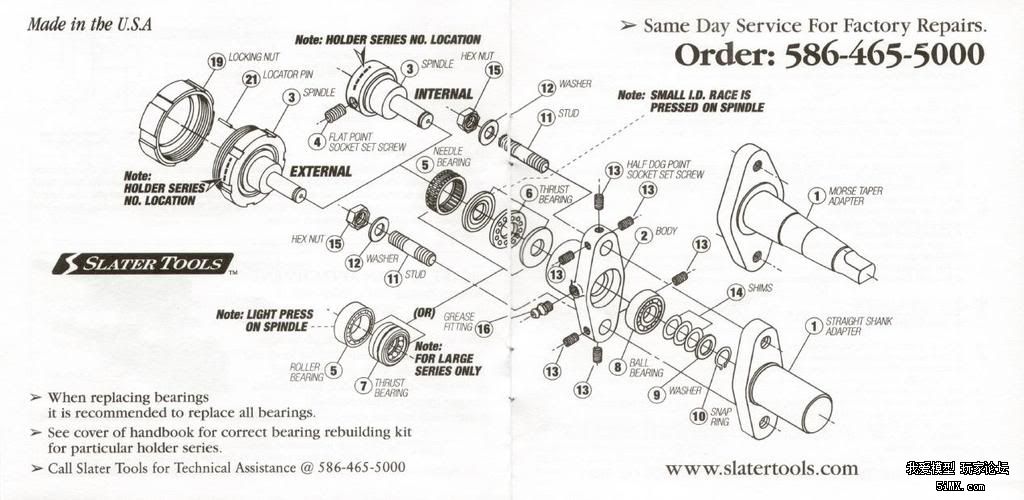 美国rotarybroach(旋转拉刀)工具的爆炸图.人家全告诉你,不怕仿.