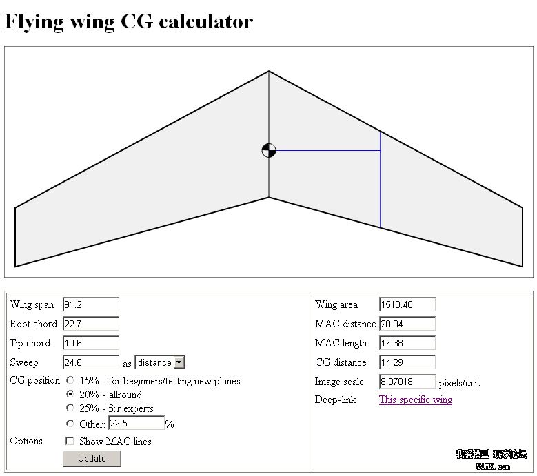 flyingwingcgcalculator分享一个计算三角翼重心的连接方便实用