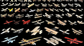 英男子50年手工打造350架飞机模型